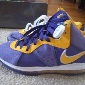 Size 10 - Nike LeBron 8 Lakers Men Basketball Sneakers/Shoes w/Box